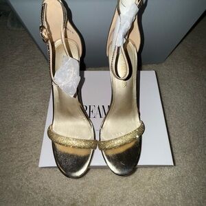 Dream Pairs Gold Women's Heels